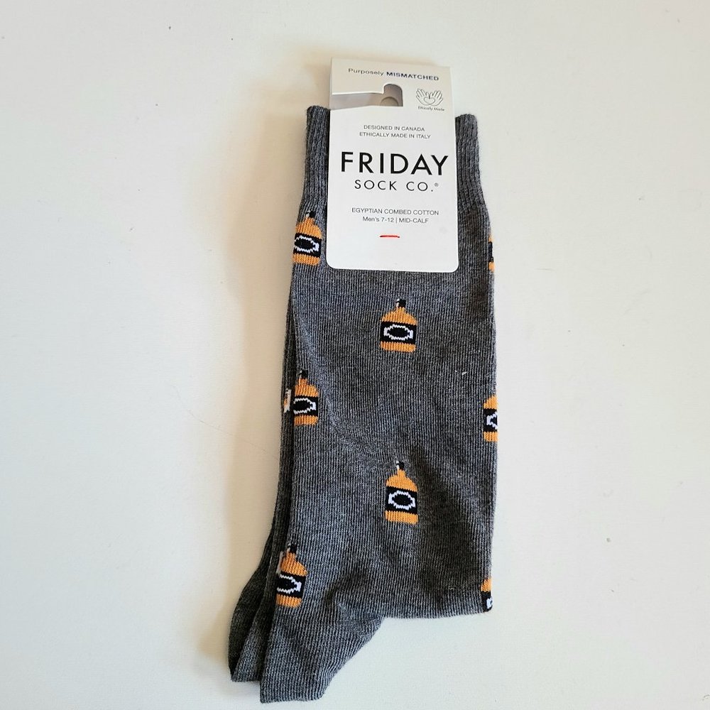 Friday Sock Co. Purposely Mismatched Egyptian Combed Cotton Men's socks. NWT